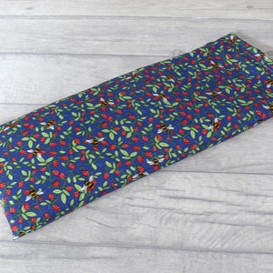 Microwavable Wheat Bag , Wheat Bag Bee fabric . Blue Flower  Fabric  Hot Wheat  Pack, Cold Pack