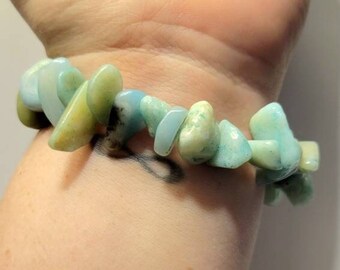 Amazonite stone chip bracelet