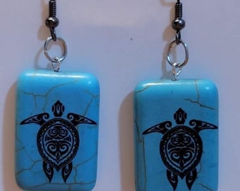 Turquoise Turtle Earrings