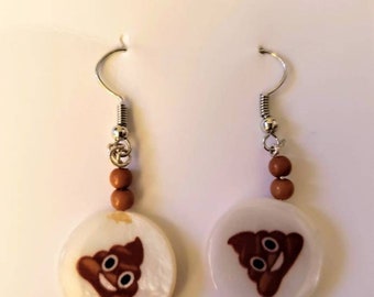 Poop Emoji earrings