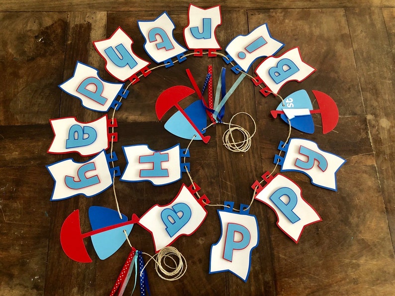 Sailboat Theme Banner Sailboat Banner First Birthday Sailboat Party Banner Sailing Party Boy Birthday Sailboat Birtdhay Party