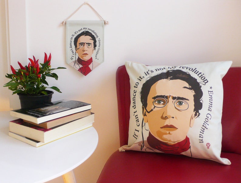 Emma Goldman Flag Banner. Feminist gift. Feminist quotes. Anarchist gift. Fabric sign. Pennant Flag. image 4