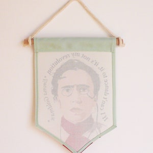 Emma Goldman Flag Banner. Feminist gift. Feminist quotes. Anarchist gift. Fabric sign. Pennant Flag. image 3