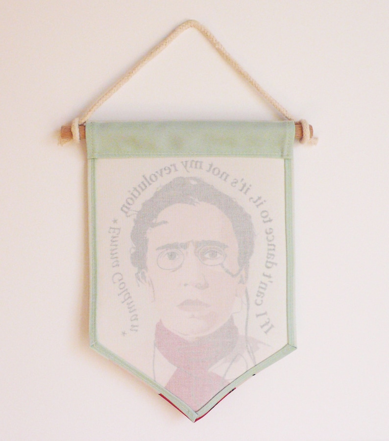 Emma Goldman Flag Banner. Feminist gift. Feminist quotes. Anarchist gift. Fabric sign. Pennant Flag. image 3