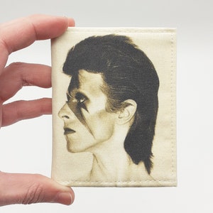 Billetera pequeña. Cartera David Bowie. Cartera unisex. Tarjetero.