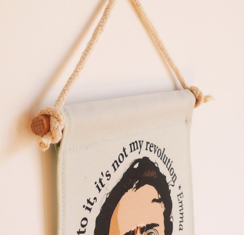 Emma Goldman Flag Banner. Feminist gift. Feminist quotes. Anarchist gift. Fabric sign. Pennant Flag. image 2