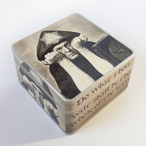 Box Aleister Crowley. Wooden box. Jewelry box. Thelema.