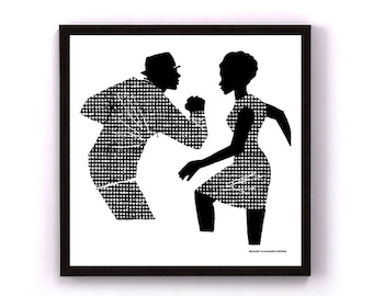 Ska, art print, giclee print, wall art, black and white print, wall print