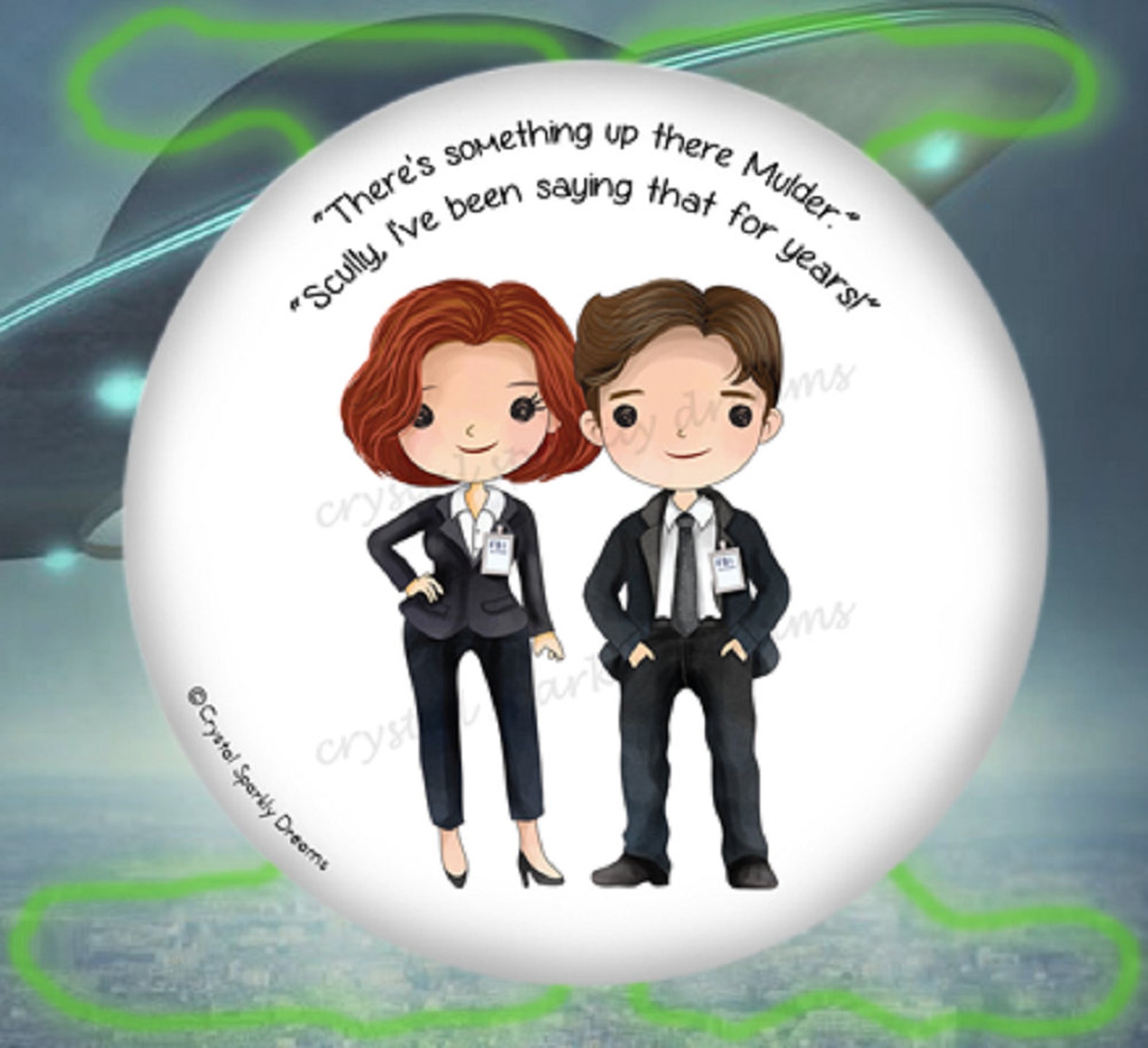 The X Files Pin Badges Mulder Scully Alien UFO Spaceship - Etsy UK