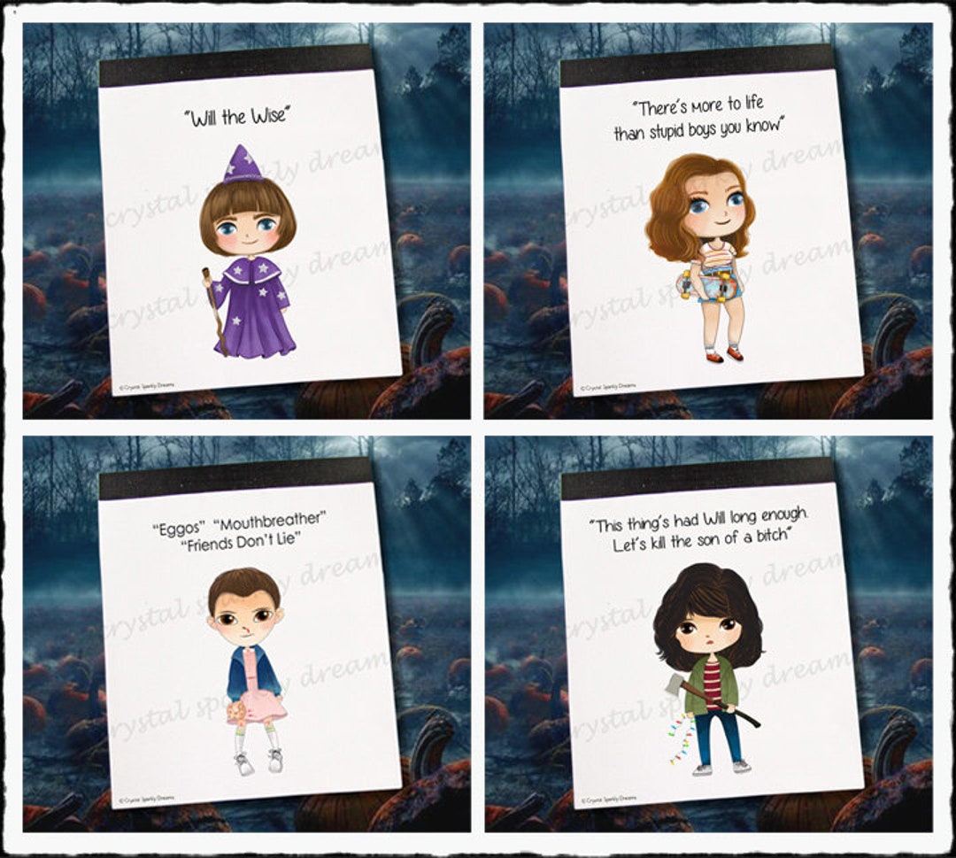 Stranger Things Themed Mini Notepad, Made to Order, Fandom Quote, Fan ...
