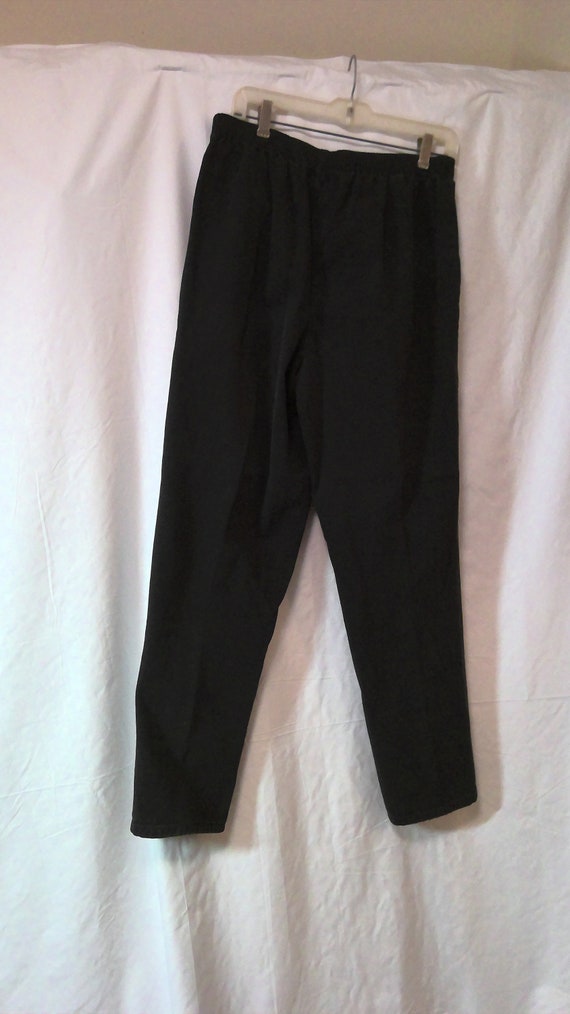 High-Waisted (Elastic Waisted) Black Vintage Jean… - image 5