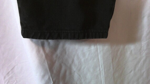 High-Waisted (Elastic Waisted) Black Vintage Jean… - image 4