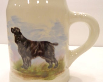 Large Hand-Painted Mug Black Hunting Dog