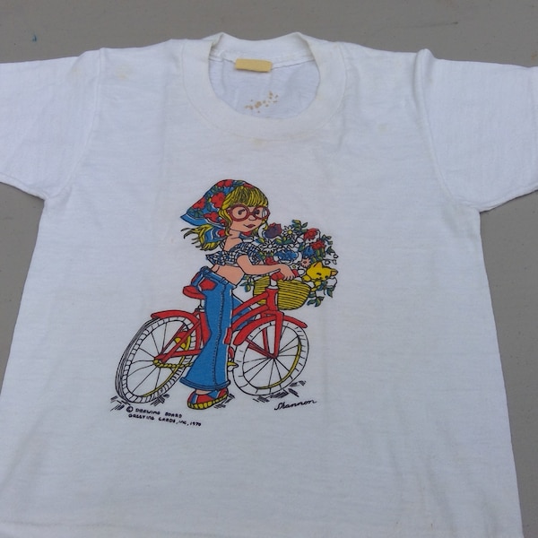 Vintage Tropix Togs Child/Toddler T-shirt-Shannon-Drawing Board Greeting Cards-1976