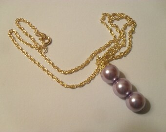 Lavender pearl pendant