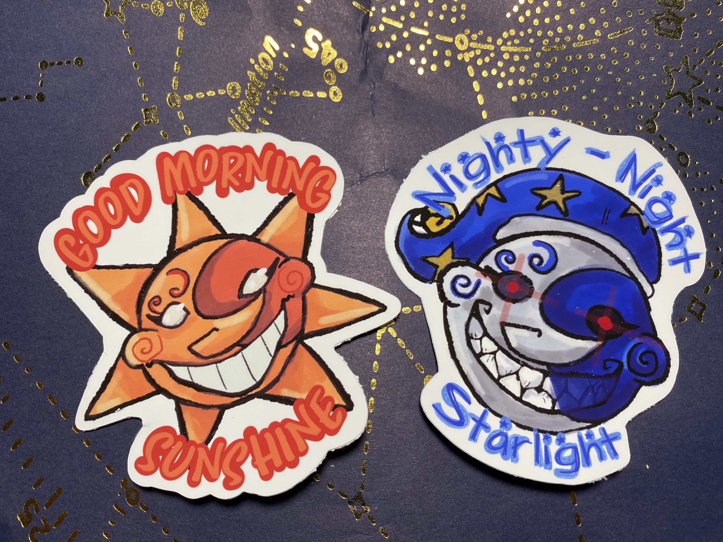 FNAF:SB Sun and Moon Animatronic Stickers -  Israel