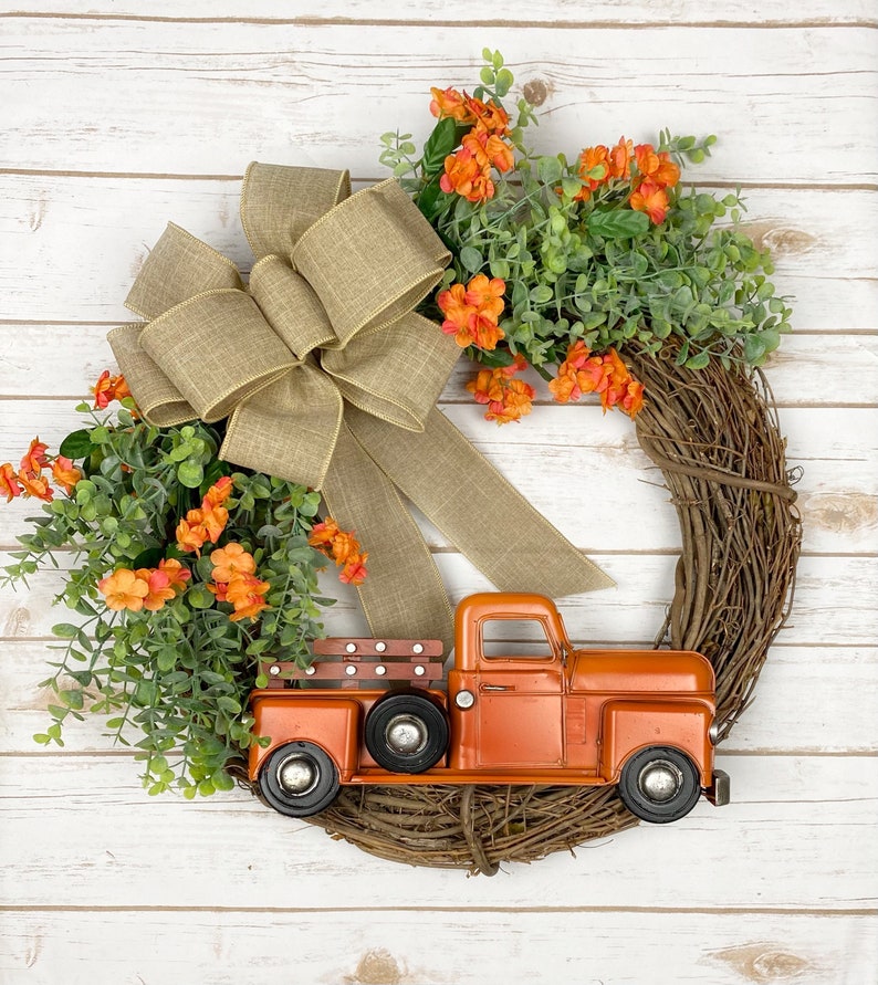 fall farmhouse wreaths for the front door