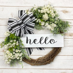 Eucalyptus Farmhouse Wreath: Front Door Decor with Initial