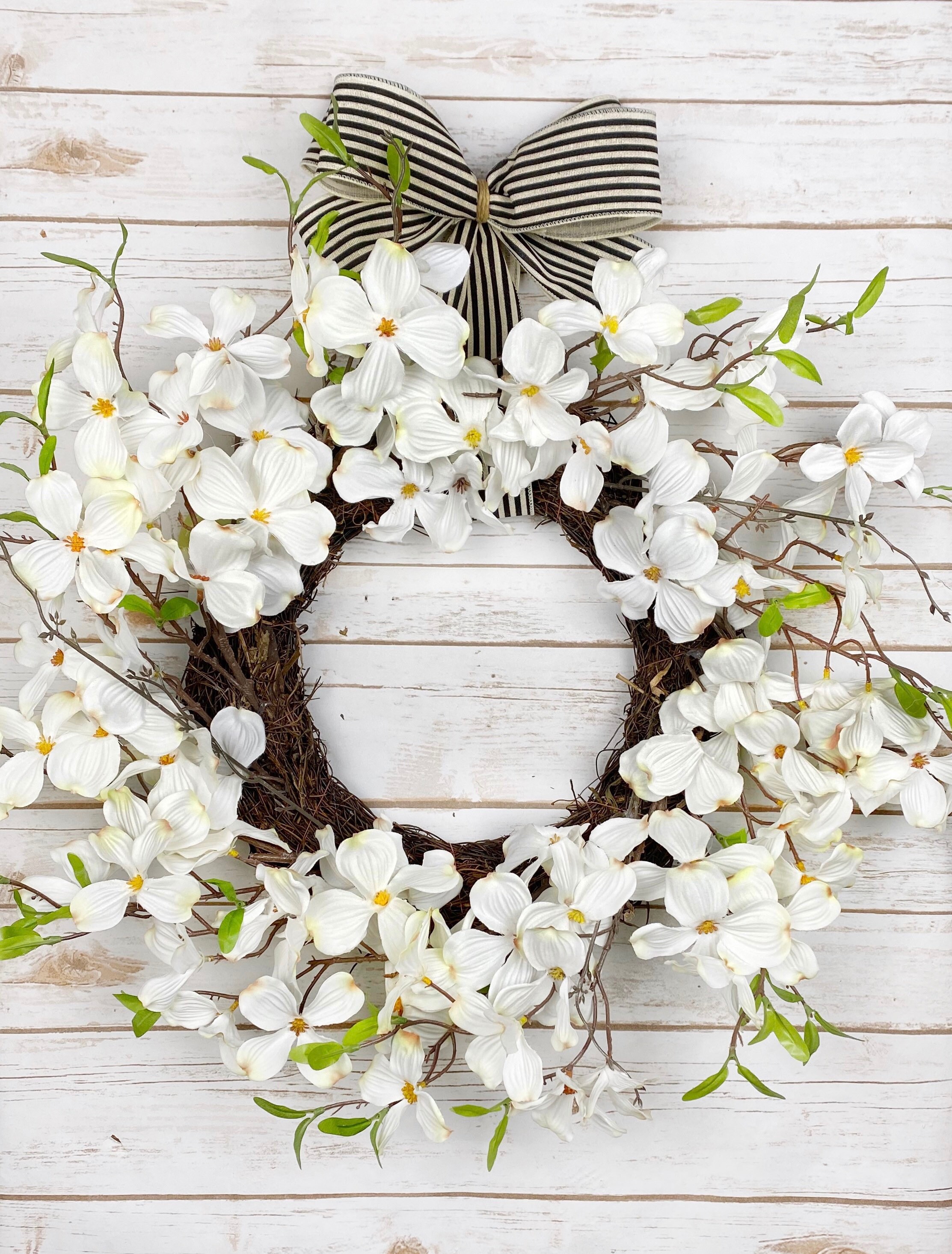 Dogwood Wreath Spring Wreath Wreath for front door Front Etsy
