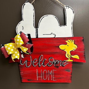 Snoopy Woodstock door hanger