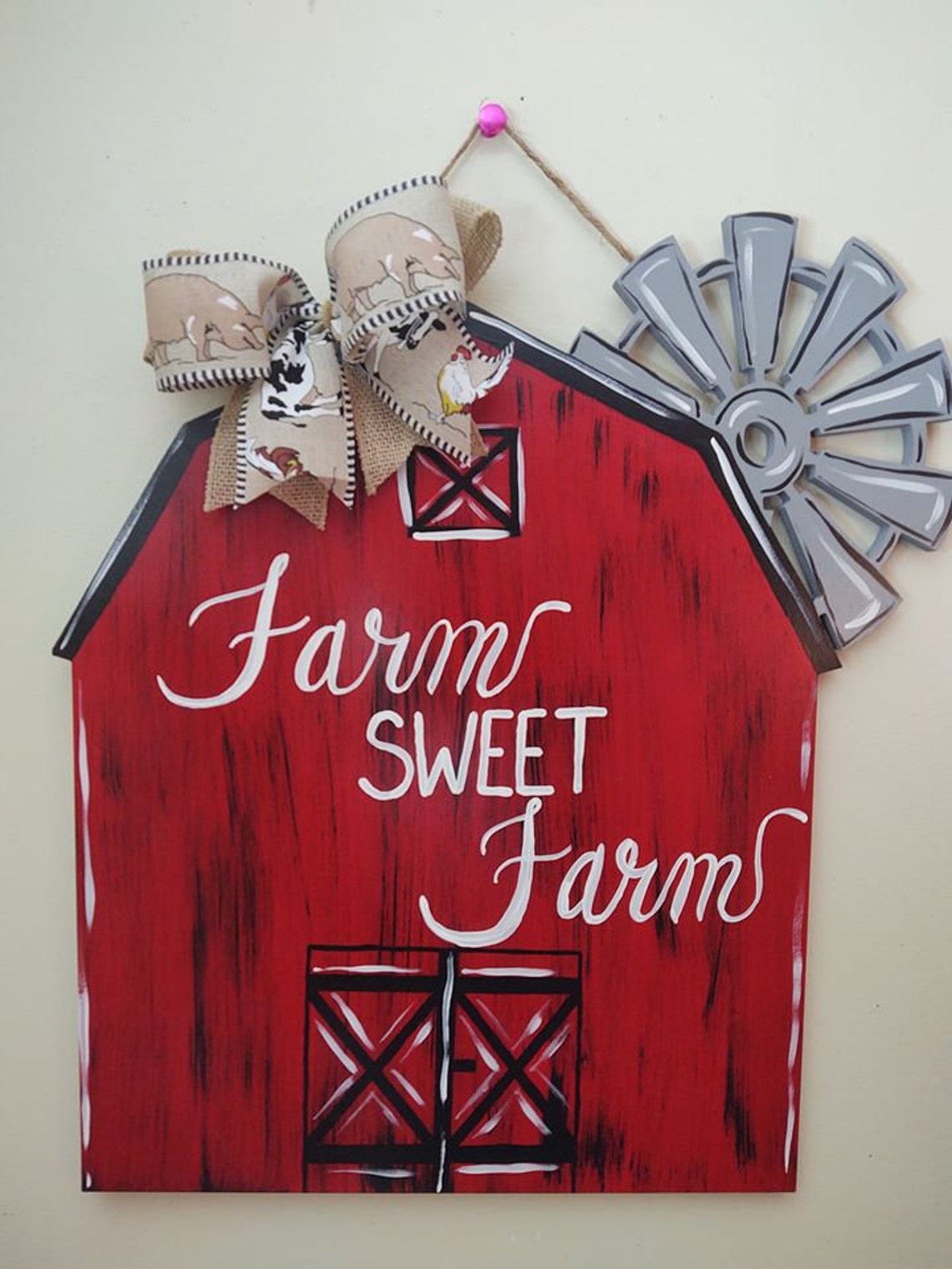 Barn Door Hanger farm Sweet Farm to Etsy