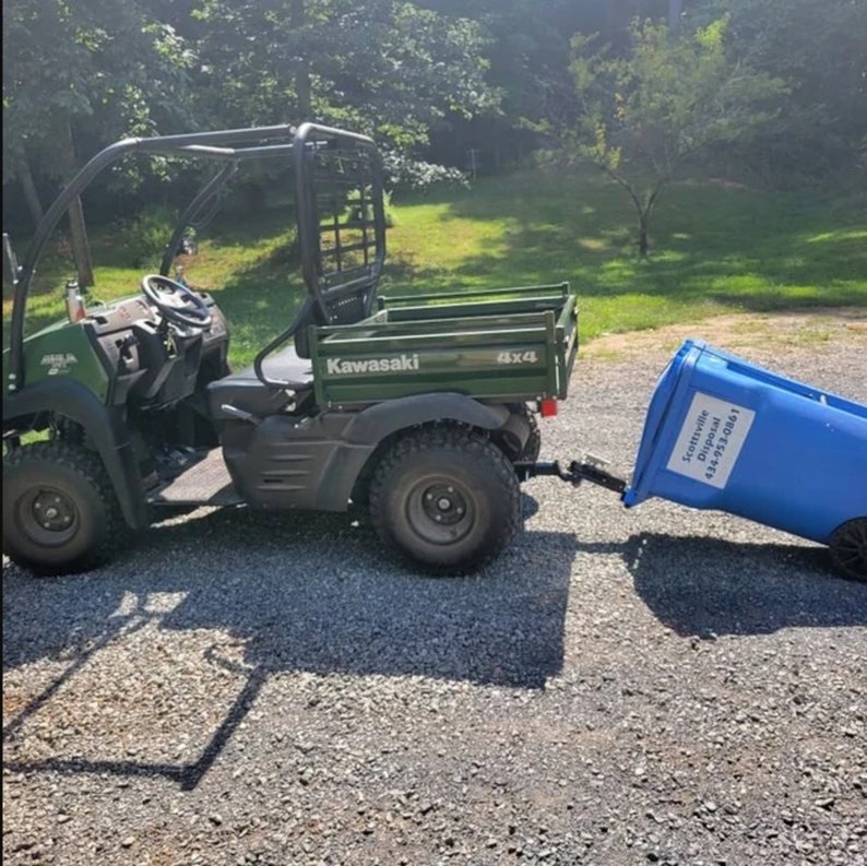 Ball Mounted Trash Can Hauler Garbage Can Hauling Device Etsy