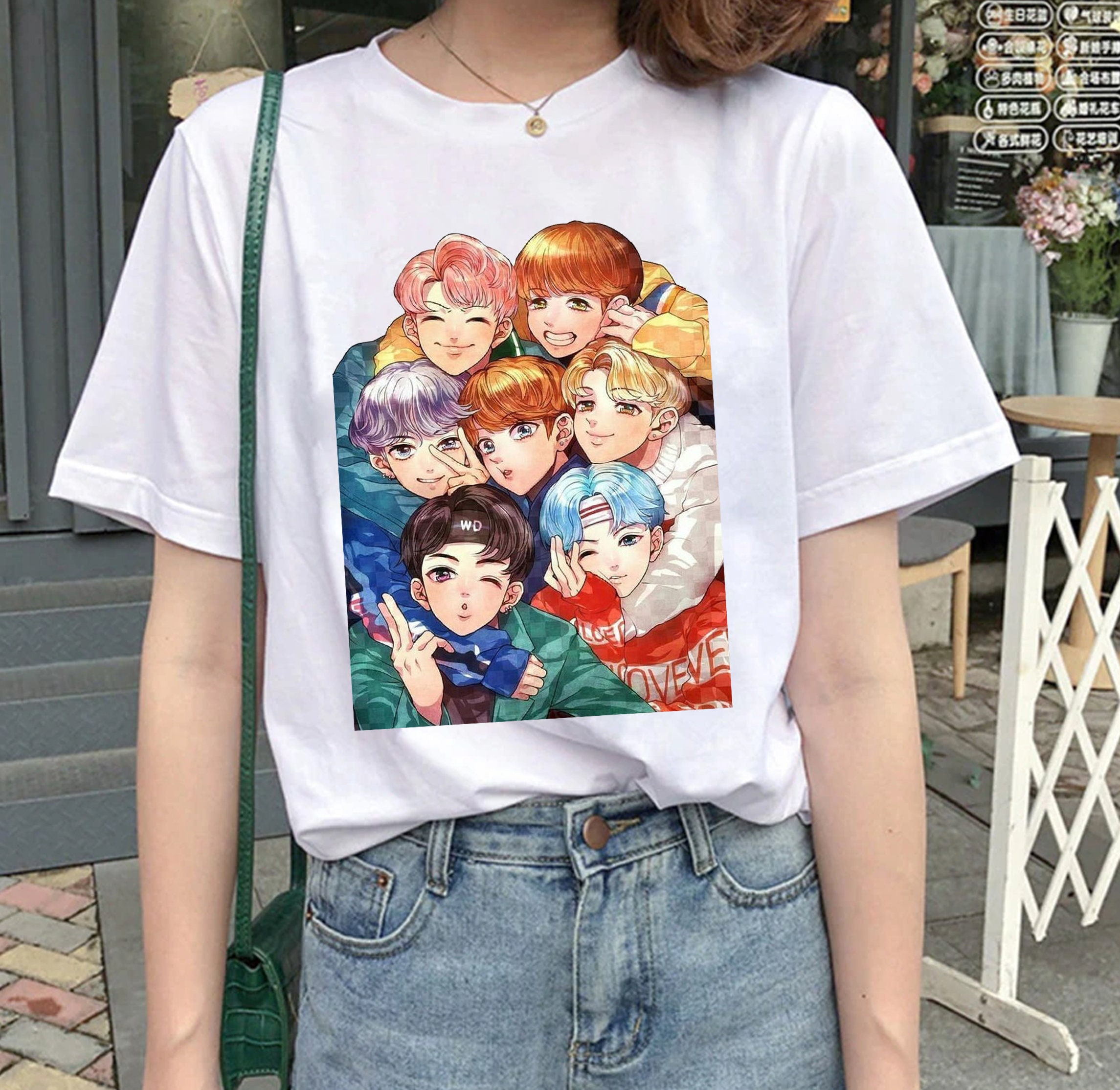 BTS Shirt Bangtan Boys Group Chibi 