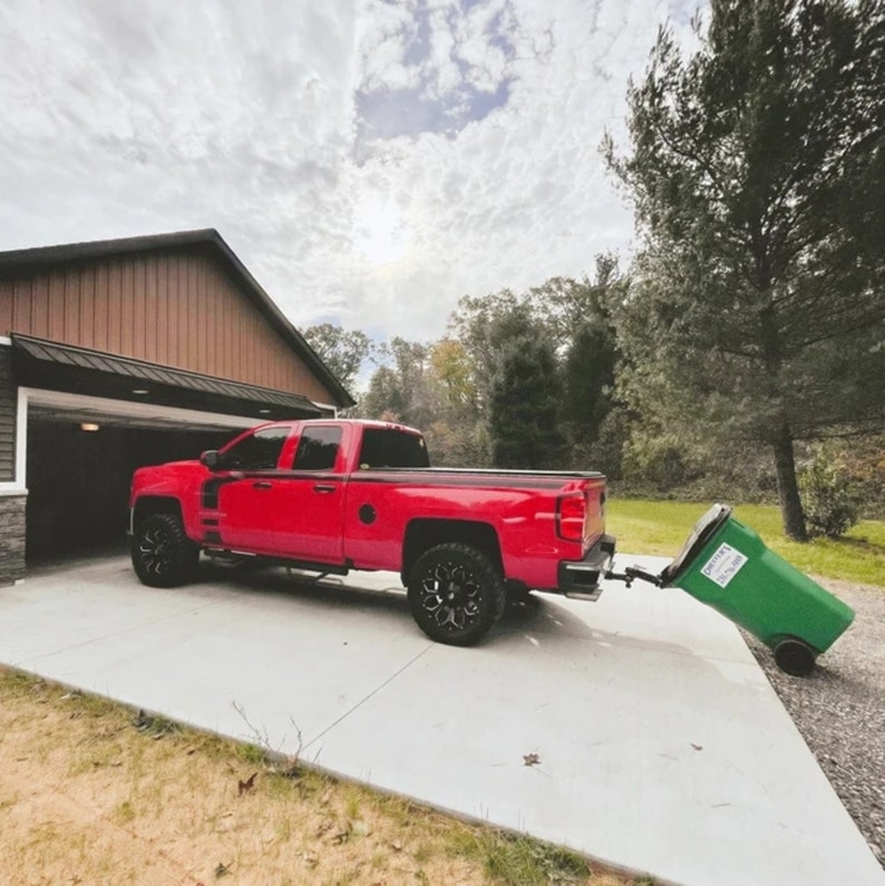 Ball Mounted Trash Can Hauler Garbage Can Hauling Device Etsy