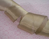 Christmas Ribbon, Gold Ribbon, 2 1 2 quot Wide, Wired Ribbon, 5 YARDS, Ribbon for Wreaths, Bows, Gift Baskets, Home Decor, Mardi Gras Decor