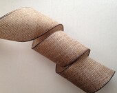 Brown Ribbon, 2 1 2 quot Wide, Wired Ribbon, 5 YARDS, Ribbon for Wreaths, Bows, Gift Baskets, Home Decor, Christmas Ribbon, Rustic Decor