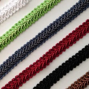 Woven Braid Gimp Trim, 1/2" Wide, Home Decor, Upholstery Trim, Decorative Pillows, Passementerie Trim, Accessories Trim, 3 YARDS