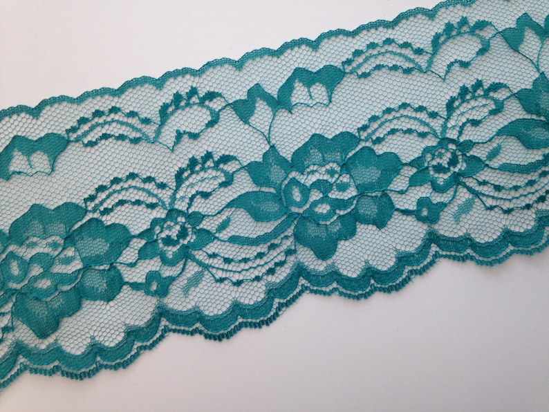 Teal Lace Trim 4 Wide 5 YARDS Apparel Costumes - Etsy