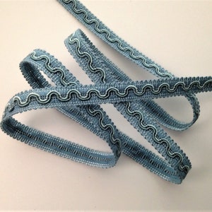 Blue Braid Trim, Home Decor, Upholstery, Decorative Pillows, Costumes, Passementerie Trim, Decorative Trim, 2 YARDS