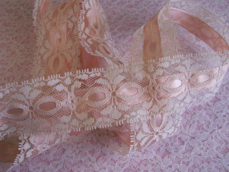 peach lace ribbon