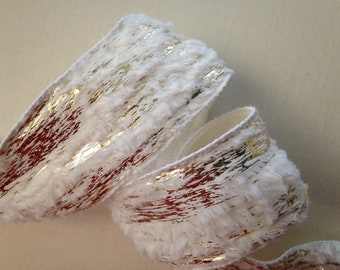 white faux fur ribbon