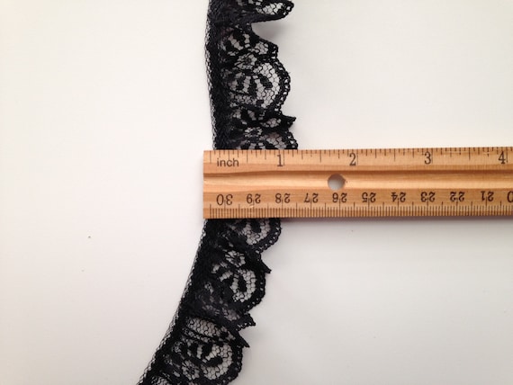 4 PATTERNS Black Lace Ribbon Roll 5 Yards Ornamental Lace Roll