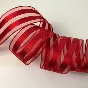 Red Ribbon, 1 1/2&quot; Wide, Wired Edge Ribbon for Wreaths, Bows, Gift Baskets, Swags, Garlands, Home Decor, Christmas Ribbon, 5 YARDS
