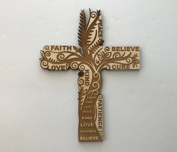 Large Bronze Embossed Gothic Double Cross of Lorraine Necklace Large Bronze Embossed Gothic Double Cross of Lorraine Necklace