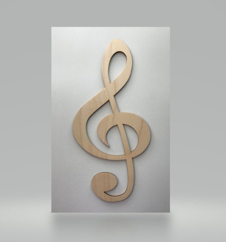 Music Note Clef Note Laser Cut Wood Shapes Music Wall Art Etsy