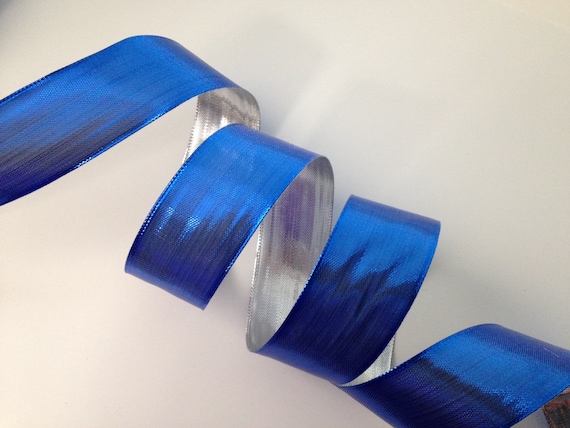 Light Blue - Satin Ribbon Wire Edge - ( W: 1 - 1/2 inch | L: 25 Yards )