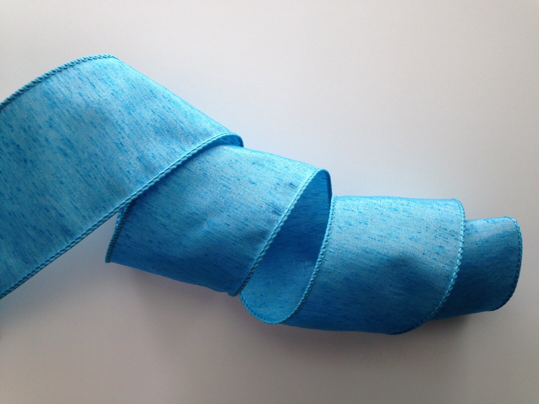 Turquoise Ribbed Ribbon Turquoise Textured Ribbon, 2 1/2