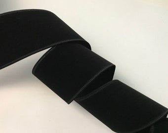 Black Velvet Ribbon, 2 1/2" Wide, Wired Edge Ribbon for Wreaths, Bows, Gift Baskets, Home Decor, Christmas Ribbon, 5 YARDS