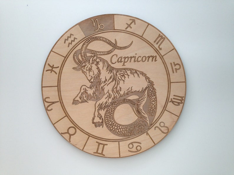 Wooden Zodiac Signs Laser Cut and Engraved Wood Astrology Etsy