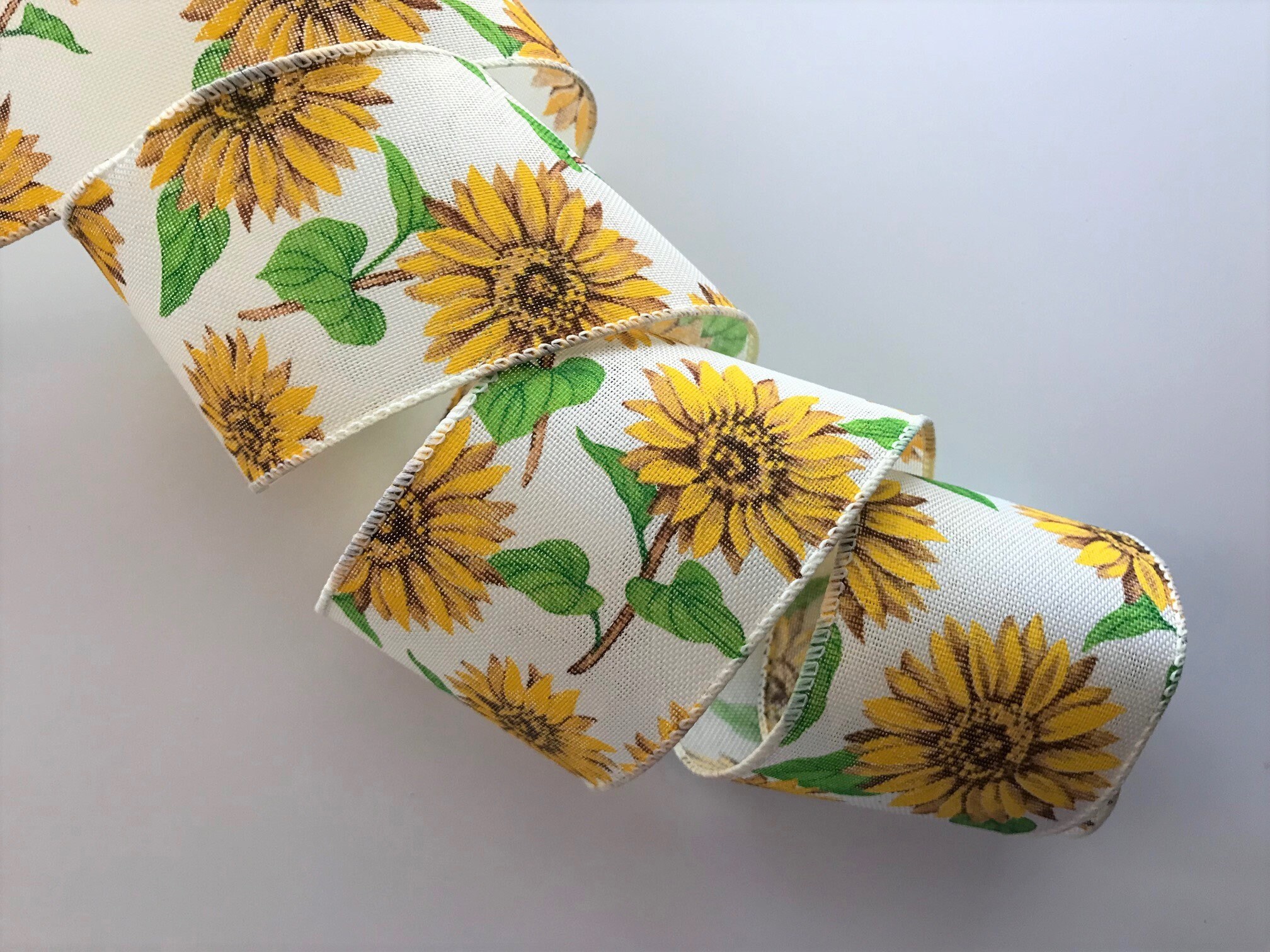 Sunflower Ribbon Spool Sunflowers Ribbon, 2 1/2