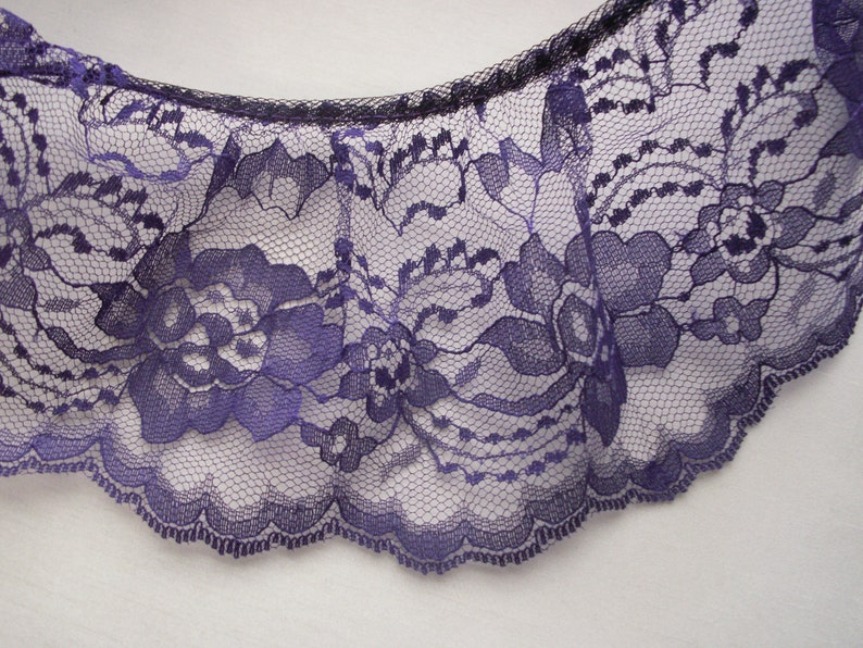 Purple Ruffled Lace Trim 4 Wide Apparel Costumes | Etsy