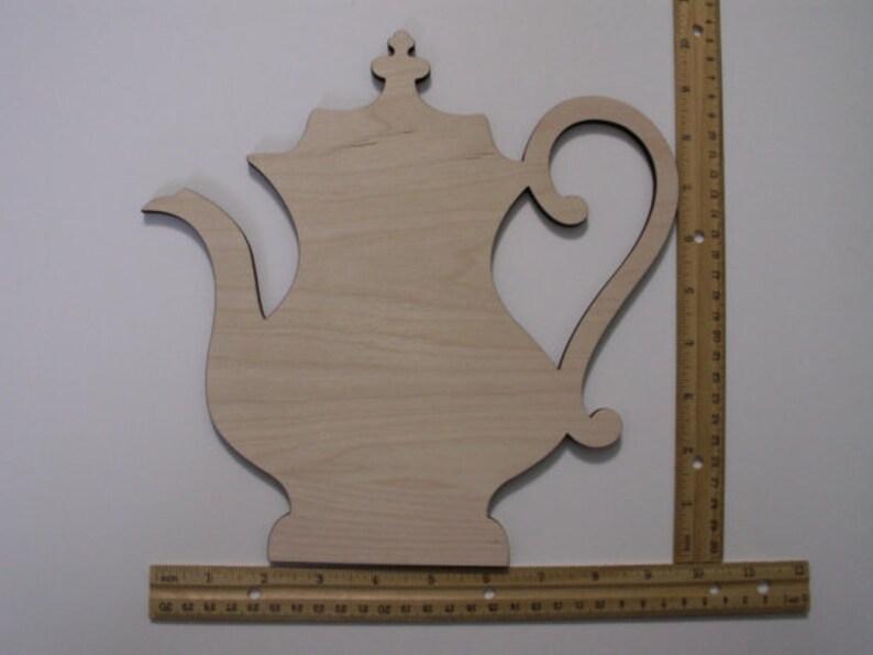 Wooden Teapots with Stand Laser Cut Wood Shapes Wood Etsy
