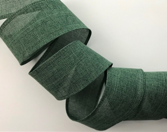 Forest Green Ribbon 1 1/2 Wide Wired Edge Ribbon for Etsy