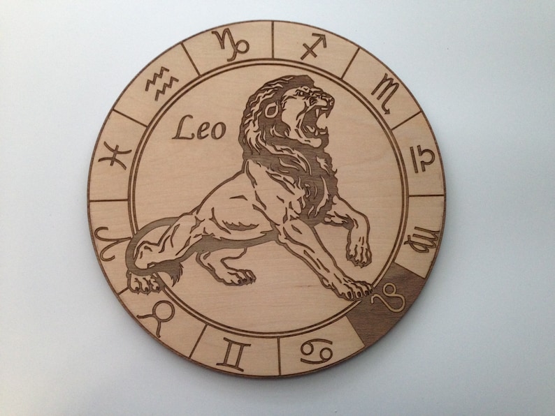 Wooden Zodiac Signs Laser Cut and Engraved Wood Astrology Etsy