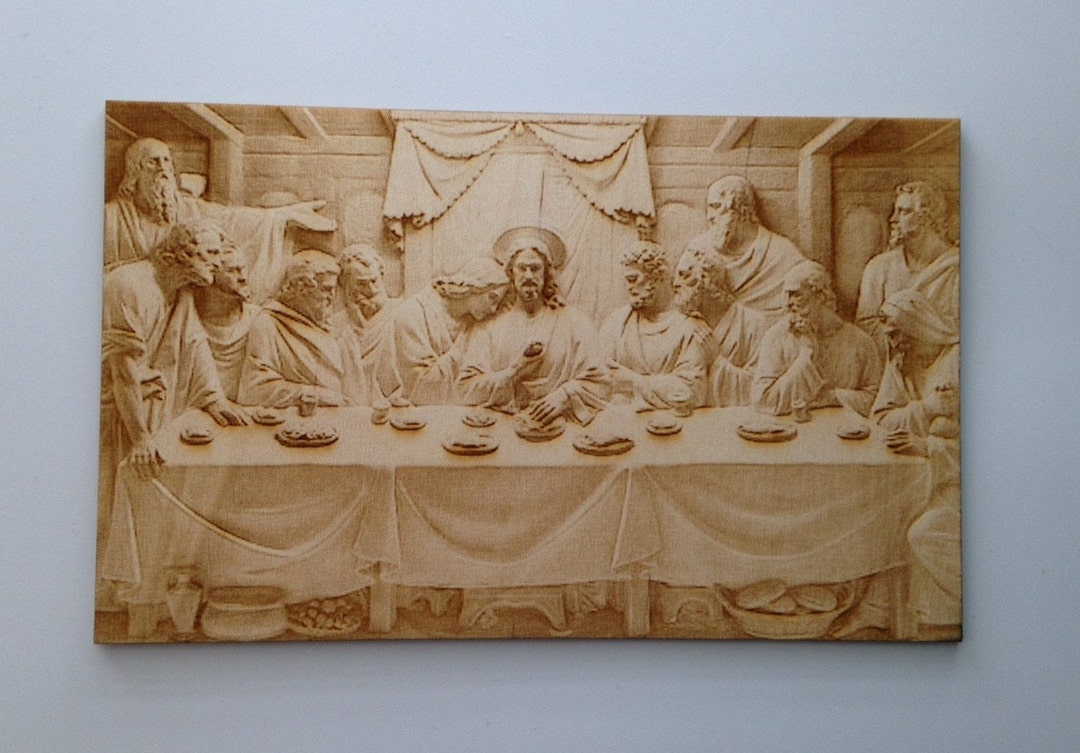 Christ Last Supper, the Last Supper Wood Wall Art, Religious Home Decor ...