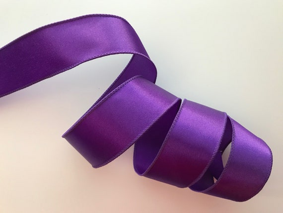 1-1/2 inch X 100 Yards Solid Color Satin Ribbon,Purple Ribbons for Gift  Package Wrapping. and Invitation Floral Bouquets Hair Crafts Sewing Wedding